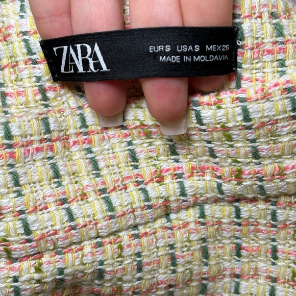 Zara - Party Pastel Feminine Festival Chic Multicolor Tweed Skort in Size S - Picture 10 of 10